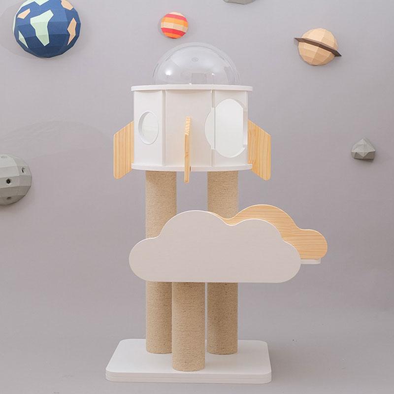 Rocket Capsule Cat Scratching Tree Climbing Tower - MEWCATS