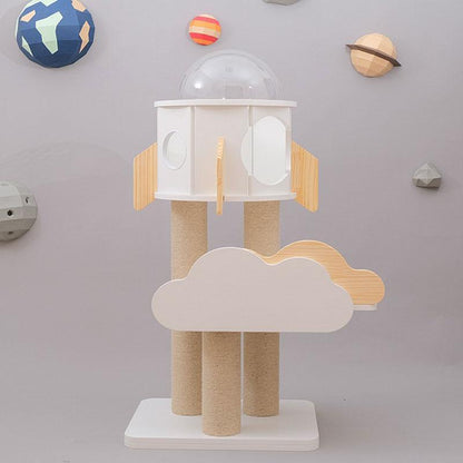 Rocket Capsule Cat Scratching Tree Climbing Tower - MEWCATS