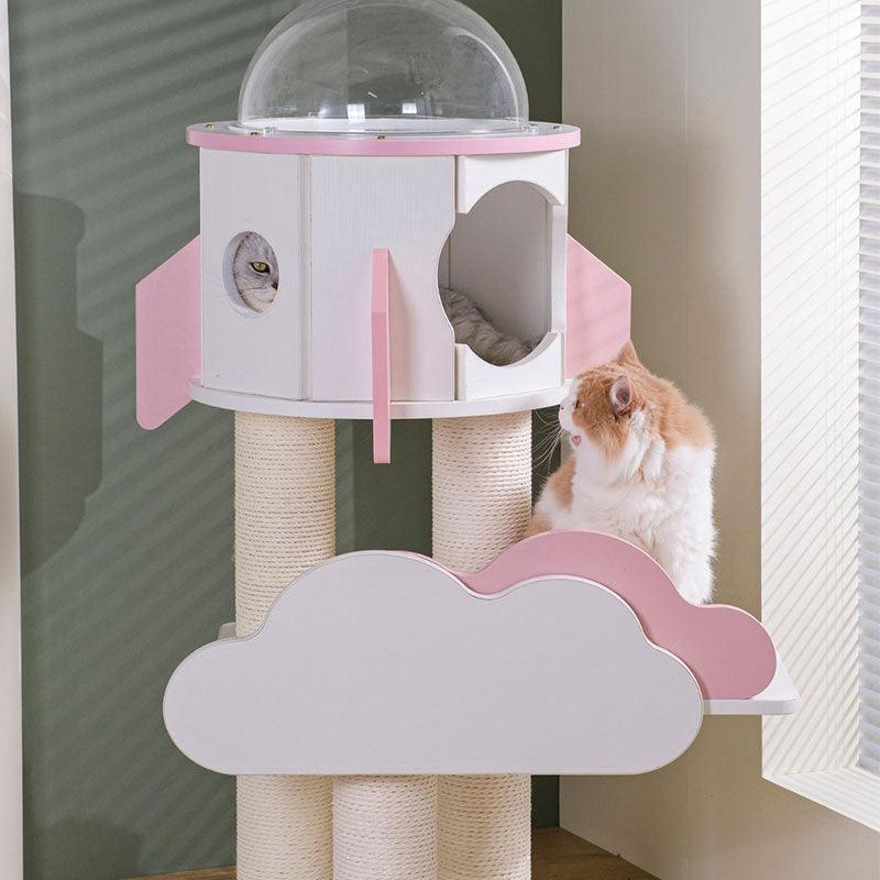 Rocket Capsule Cat Scratching Tree Climbing Tower - MEWCATS