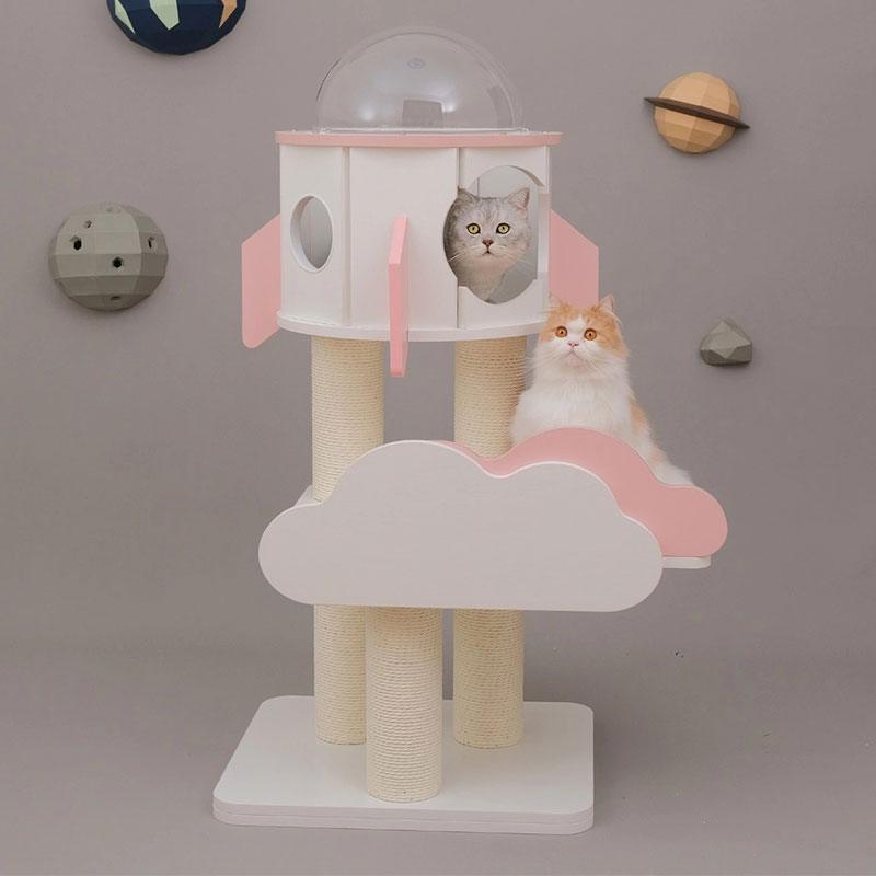 Rocket Capsule Cat Scratching Tree Climbing Tower - MEWCATS
