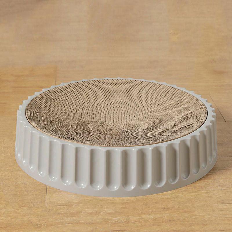 Round Bed Cat Scratcher Pad Grinding Claws Grey Kitten Scrapers