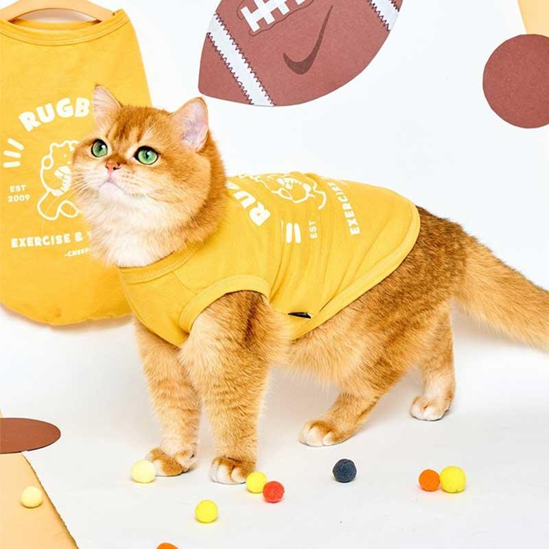 Rugby Star Cat Vest 2 Colors Pet Clothes