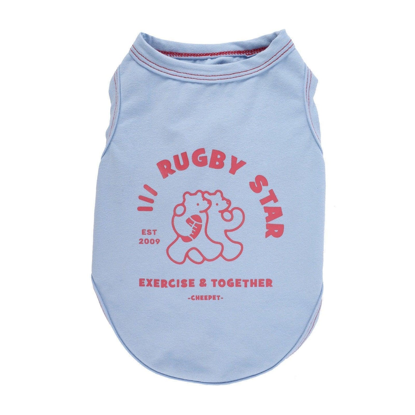Rugby Star Cat Vest 2 Colors Pet Clothes