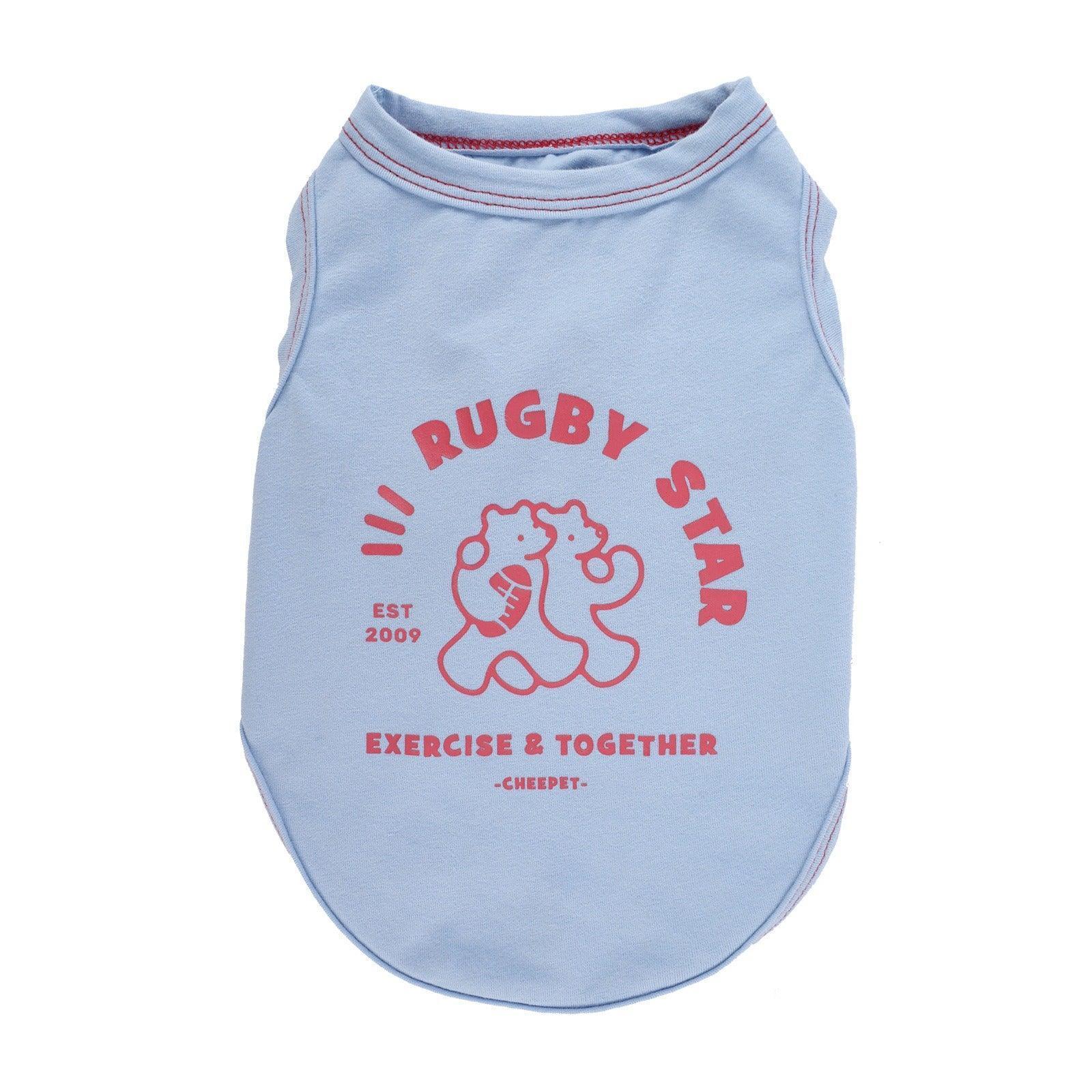 Rugby Star Cat Vest 2 Colors Pet Clothes