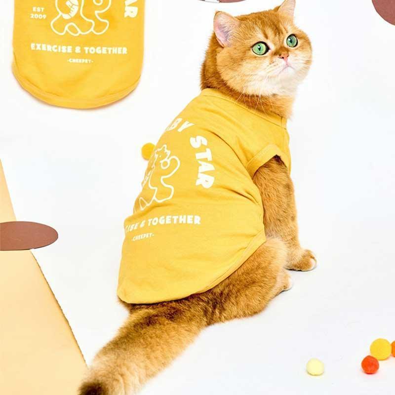 Rugby Star Cat Vest 2 Colors Pet Clothes