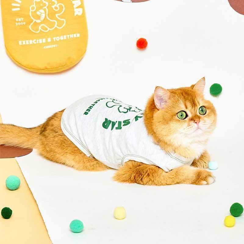 Rugby Star Cat Vest 2 Colors Pet Clothes