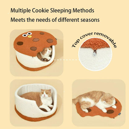 Sandwich Cookie Cat Bed Warmer Semi-Enclosed Cave - MEWCATS