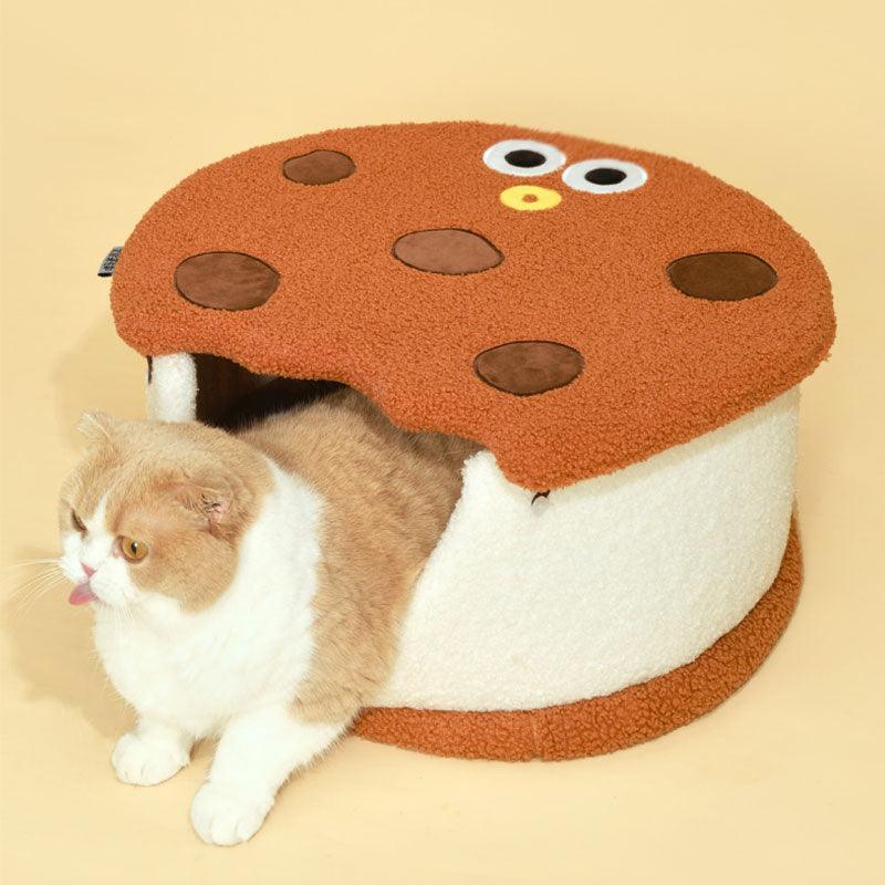 Sandwich Cookie Cat Bed Warmer Semi-Enclosed Cave - MEWCATS