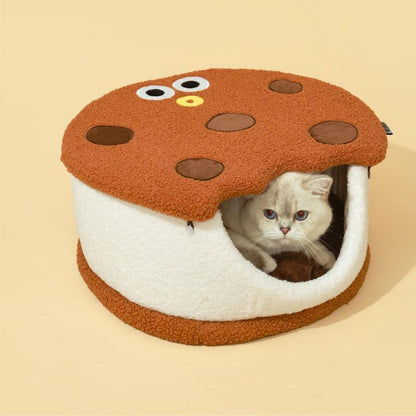 Sandwich Cookie Cat Bed Warmer Semi-Enclosed Cave - MEWCATS