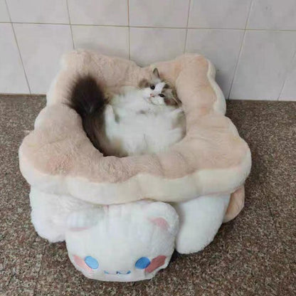 Sandwich Cookie Cat Nest Warm Thickened Pet Bed