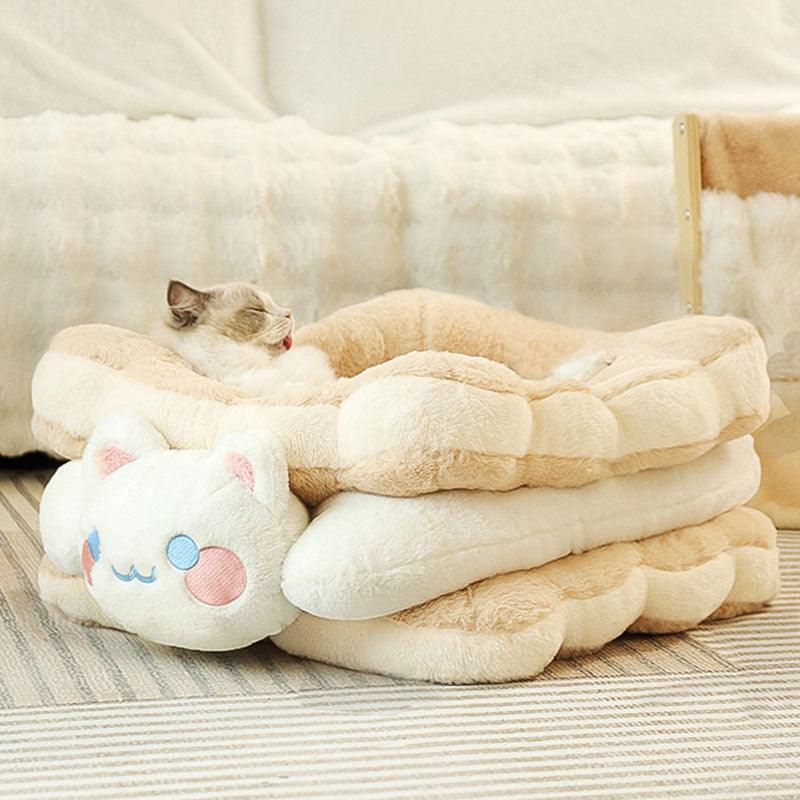 Sandwich Cookie Cat Nest Warm Thickened Pet Bed - MEWCATS
