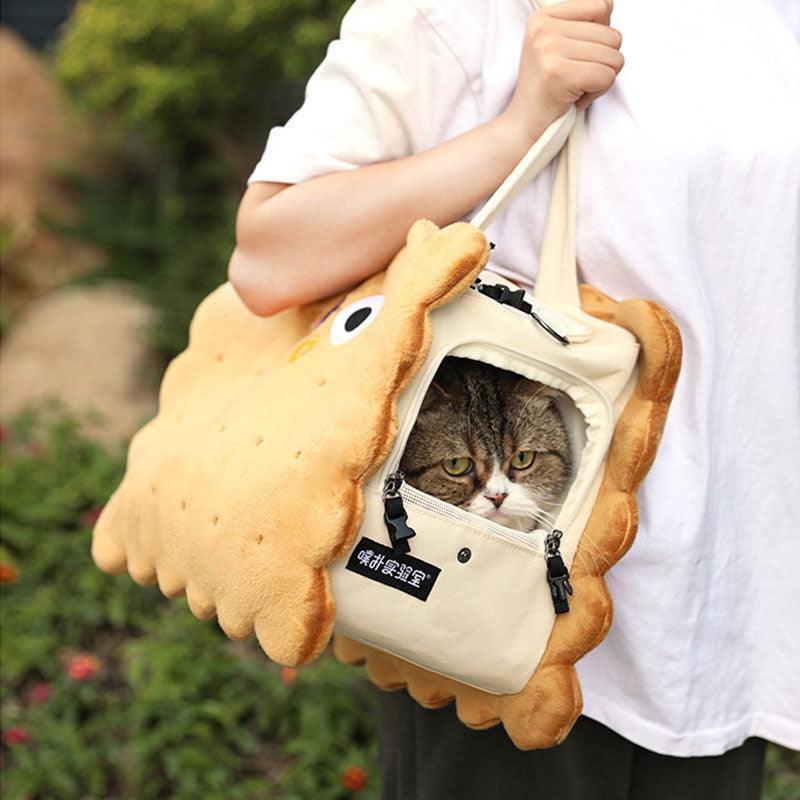 Sandwich Cookies Cat Carrier HandBag Tote Shoulder Bag