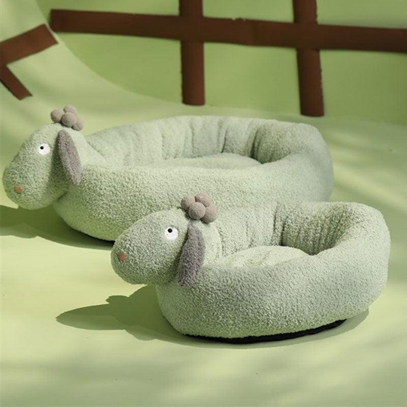 Soft Cat Bed Sheep shape Warm Soft Fleece 3Color Fluffy Pet Nest - MEWCATS