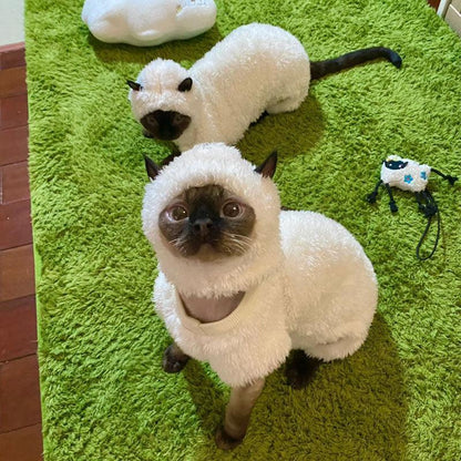 Sheep Funny Costume Hairless Cat Halloween Clothes - MEWCATS