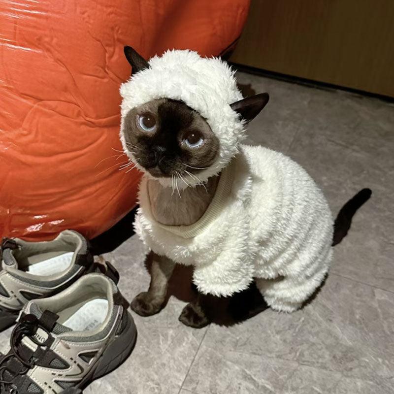 Sheep Funny Costume Hairless Cat Sphynx Clothes