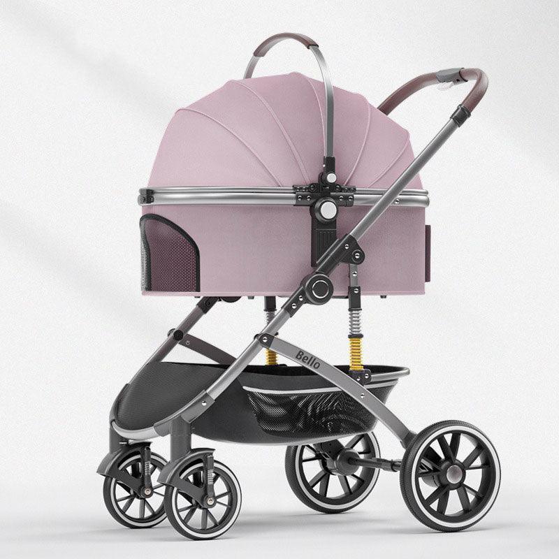 Shock-Absorbing Cat Stroller Pet Carrier