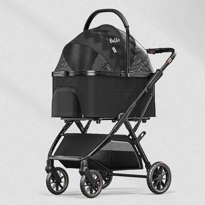 Shock-Absorbing Cat Stroller Pet Carrier with Wheels - MEWCATS