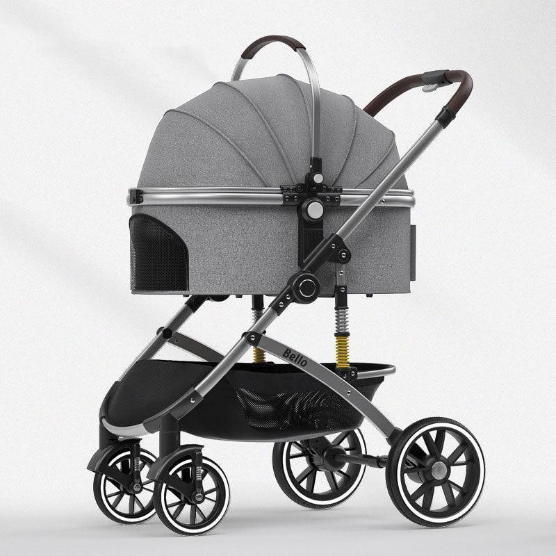 Shock-Absorbing Cat Stroller Pet Carrier