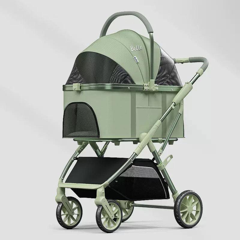 Shock-Absorbing Cat Stroller Pet Carrier with Wheels - MEWCATS