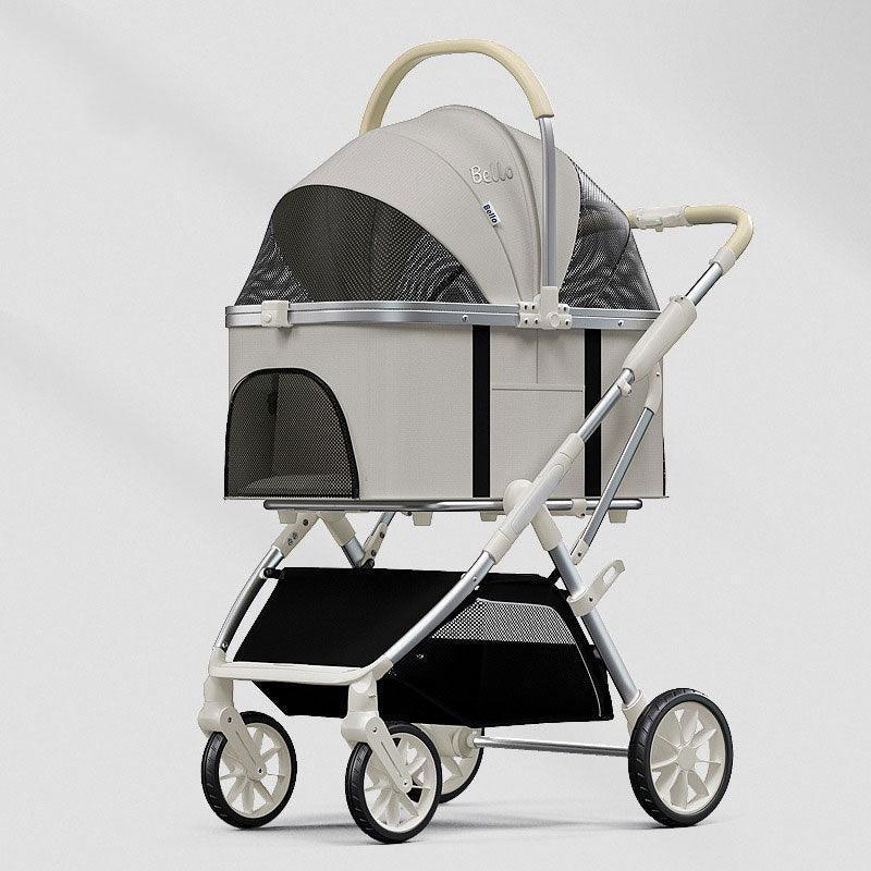 Shock-Absorbing Cat Stroller Pet Carrier with Wheels - MEWCATS