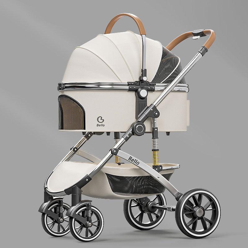 Shock-Absorbing Cat Stroller Pet Carrier with Wheels - MEWCATS