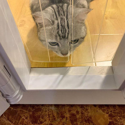 Silent Cat Door With Window Two-way Cat Door - MEWCATS
