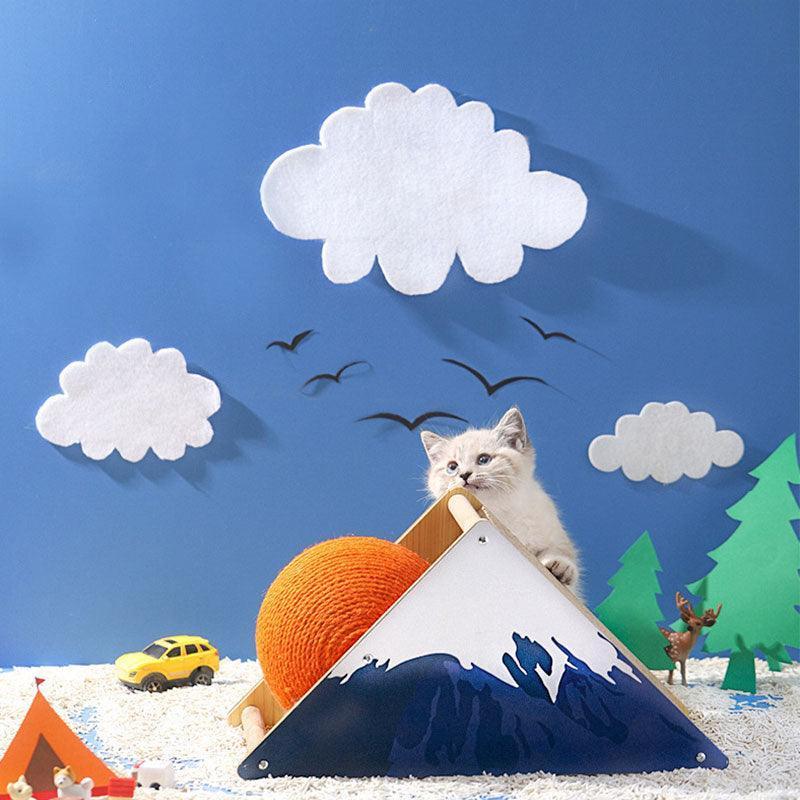 Snowy Mountain Cat Toy Scratching Ball Board