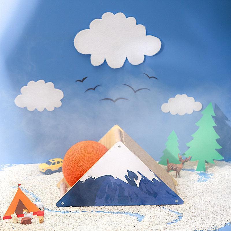 Snowy Mountain Cat Toy Scratching Ball Board