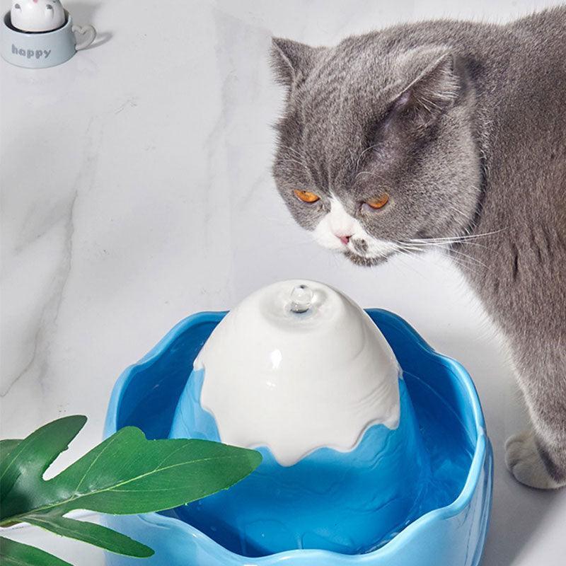 Snowy Mountain Ceramics Cat Water Fountain Filter