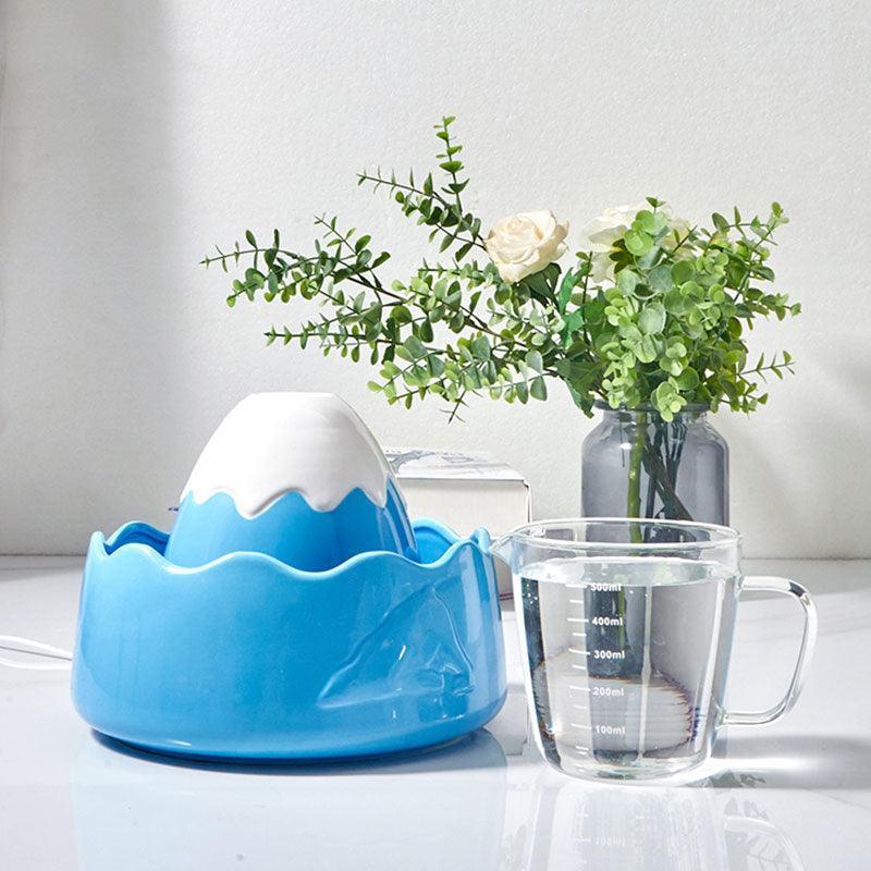 Snowy Mountain Ceramics Cat Water Fountain Filter