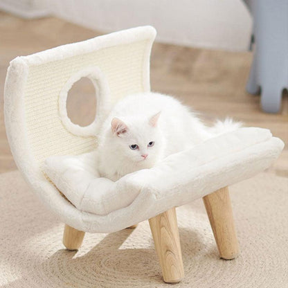 Soft Wooden Cat Scratching Bed with Cushion - MEWCATS