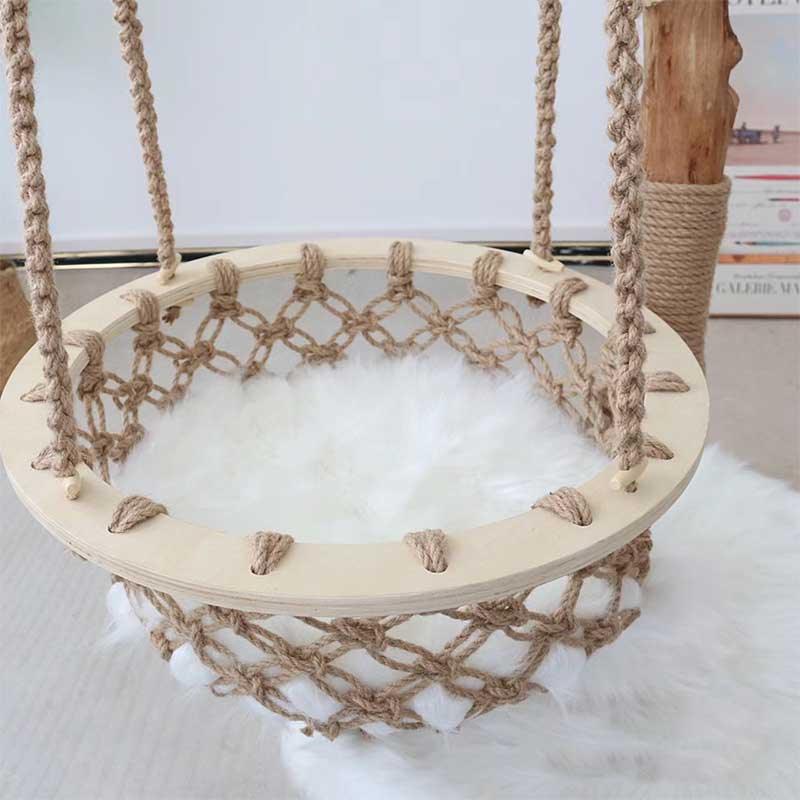 Solid Wooden Cradle Cat Tree Climbing Frame