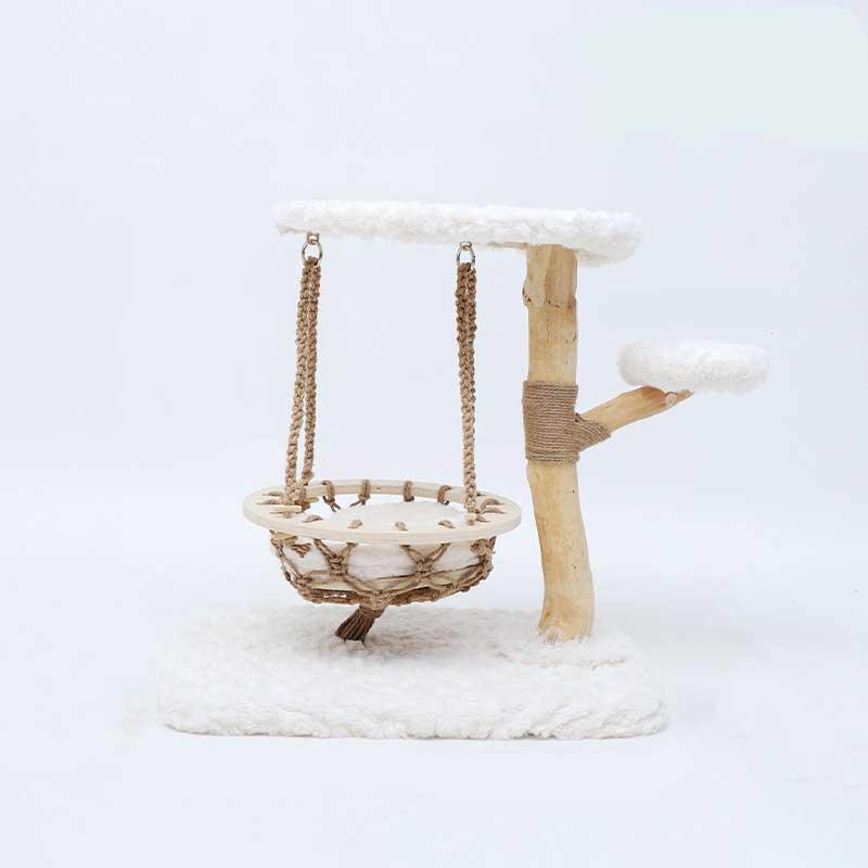 Solid Wooden Cradle Cat Tree Climbing Frame