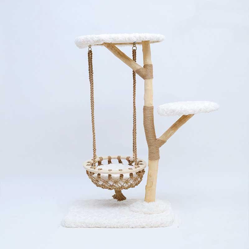 Solid Wooden Cradle Cat Tree Climbing Frame