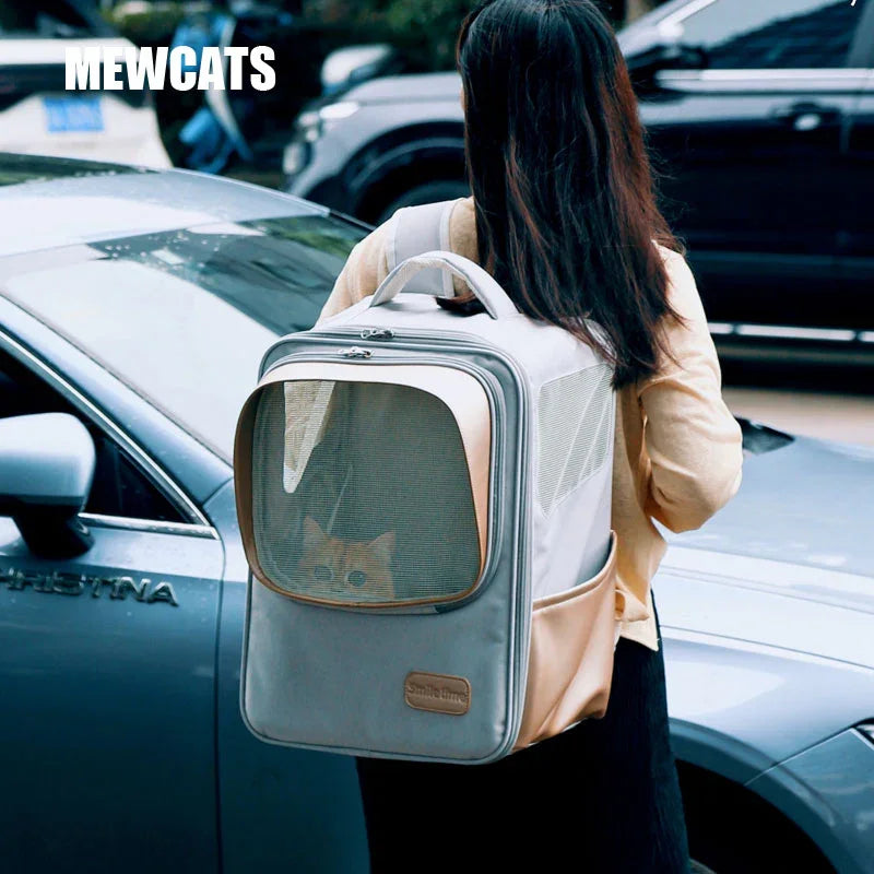 Spacious Pet Carrier Backpack for Cats - MEWCATS