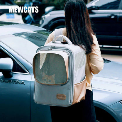 Spacious Pet Carrier Backpack for Cats - MEWCATS