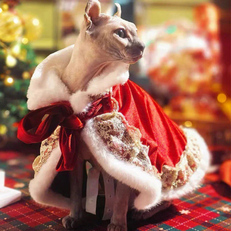 Sphynx Cat Clothes Warm Upscale Couple Cape - MEWCATS
