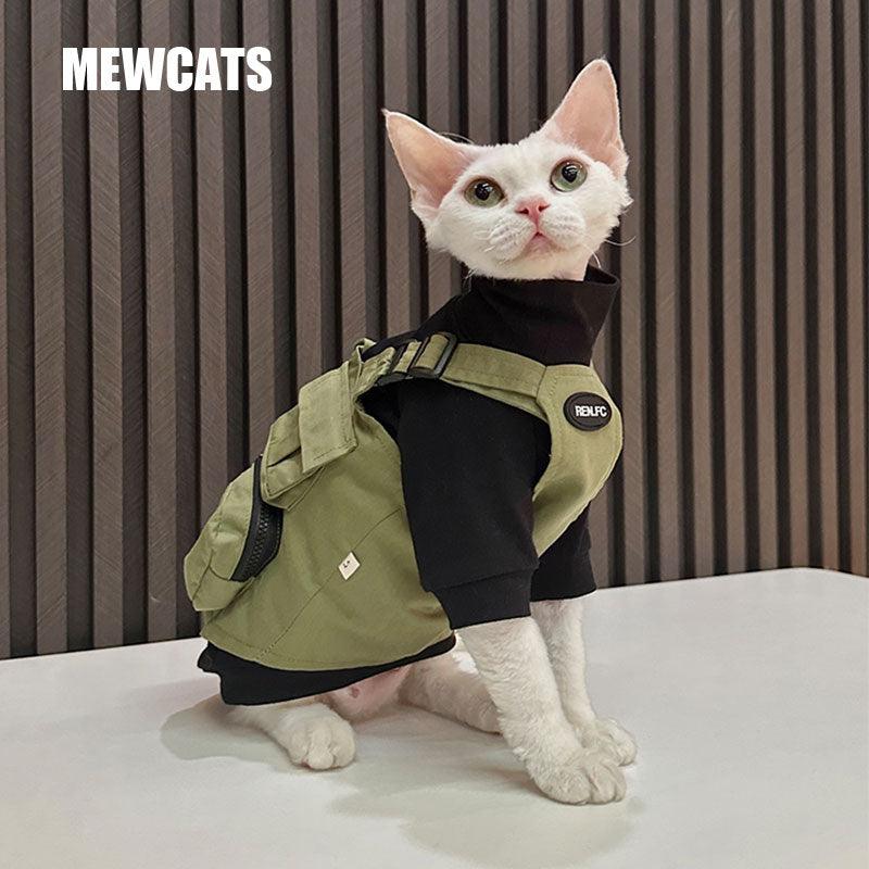 Sphynx Cat Vest 3 Color Devon Hairless Cat Clothes - MEWCATS