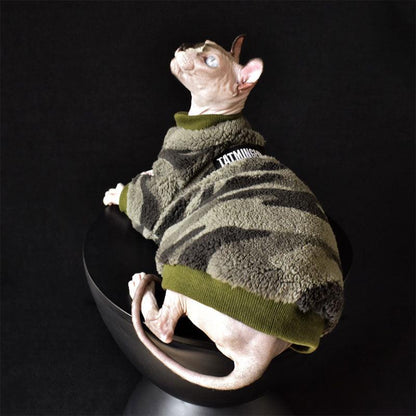 Sphynx Warm Cat Clothes 2 Color Hairless Cat Sweatshirt