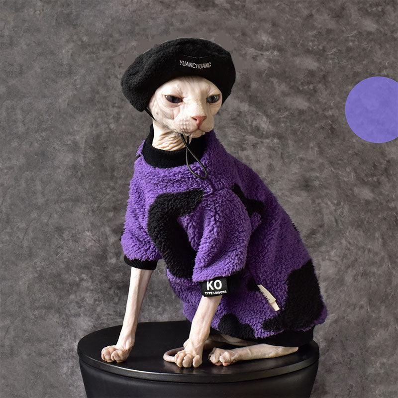 Sphynx Warm Cat Clothes Hairless Cat Sweatshirt - MEWCATS