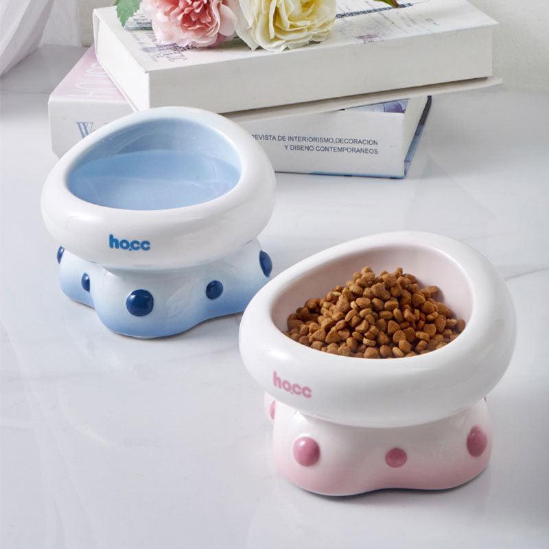 Ceramic Cat Food Bowl Elevated Water Bowl