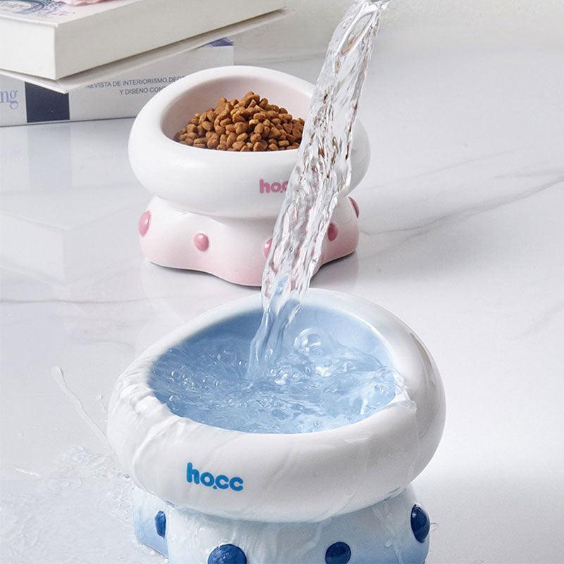 Ceramic Cat Food Bowl Elevated Water Bowl