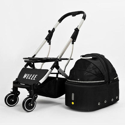 Stylish Detachable Cat Stroller 2 Color Pet Rolling Carrier