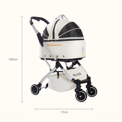 Stylish Detachable Cat Stroller 2 Color Pet Rolling Carrier - MEWCATS