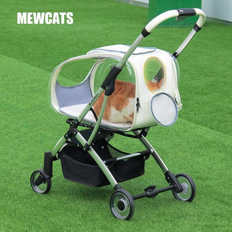 Stylish Detachable Cat Stroller 3 Color Pet Carrier on Wheels