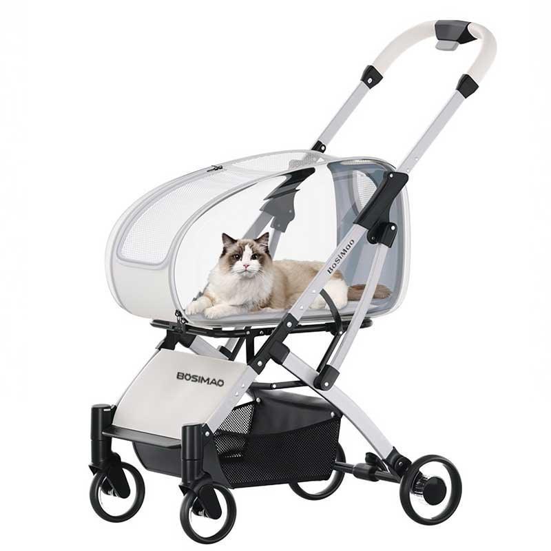 Stylish Detachable Cat Stroller 3 Color Pet Carrier on Wheels