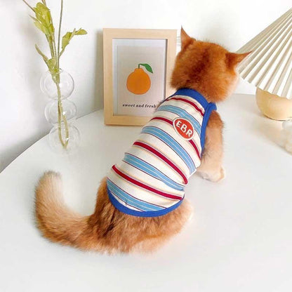 Summer Clashing Cat Vest 3 Color Pet Clothes - MEWCATS