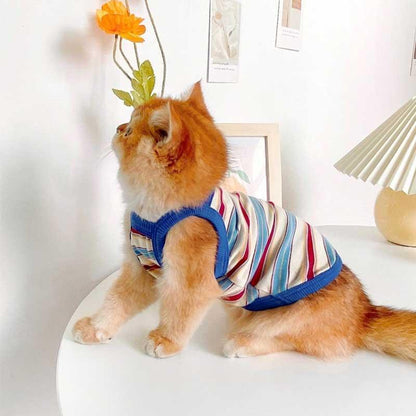 Summer Clashing Cat Vest 3 Color Pet Clothes - MEWCATS