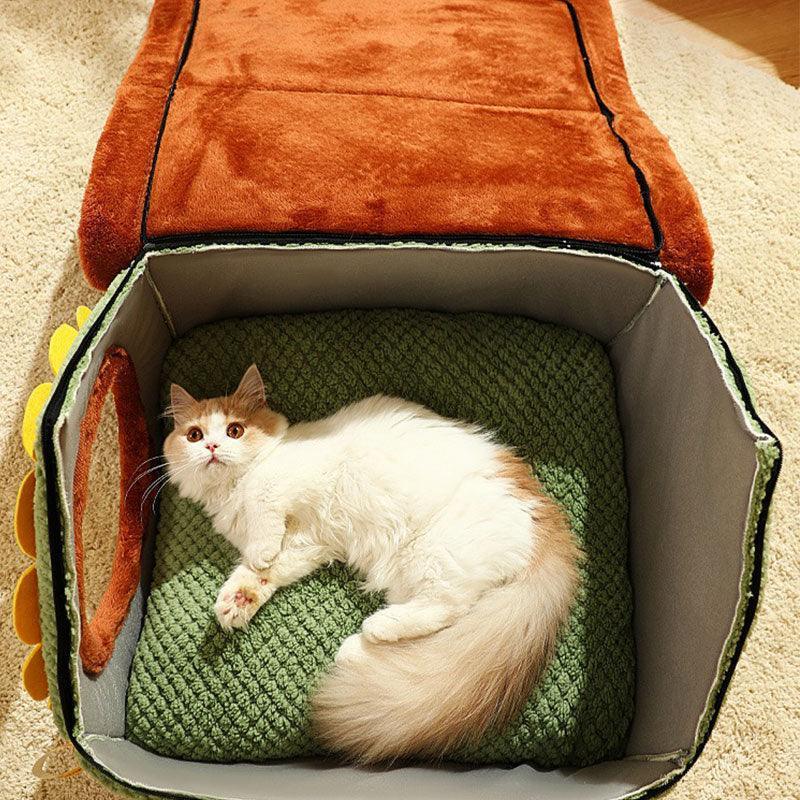 Sunflower House Cat Bed Detachable Three-Dimensional Cat Nest