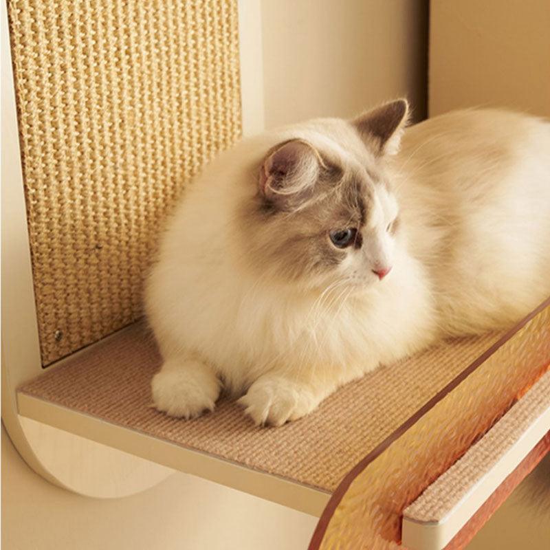 Sunset Wall Mounted Cat Climbing Scratching Shelves MEWCATS